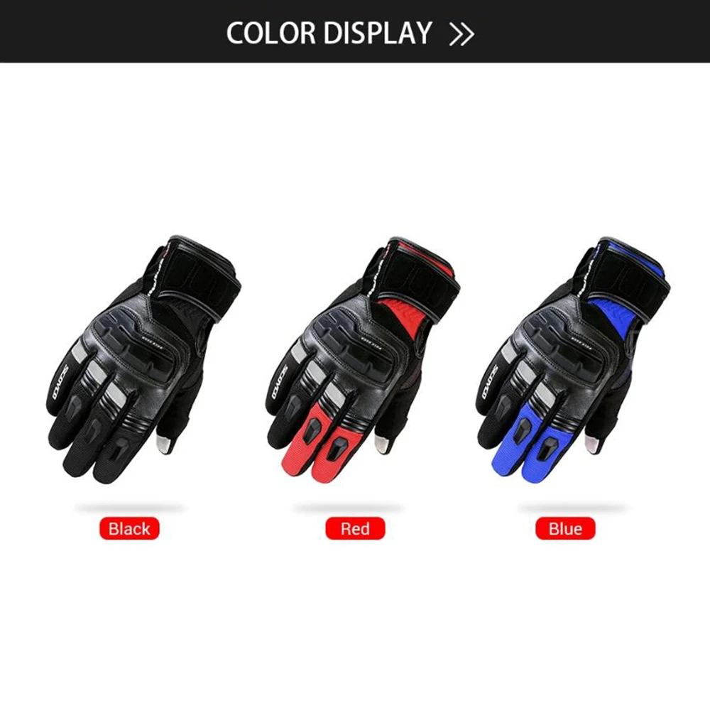 SCOYCO Men's Genuine Cow Leather Motorcycle Gloves Touch Screen Waterproof Windproof Warm Winter Motorbike Racing Riding Gloves SCOYCO Men's Genuine Cow Leather Motorcycle Gloves Touch Screen Waterproof Windproof Warm Winter Motorbike Racing Riding Gloves