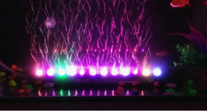 submersible led lights with remote led colorful Fish tank box bubble flashlight Water grass lamp land diving color Discoloration Aquarium bubble lights lamp strip submersible led pool lights
