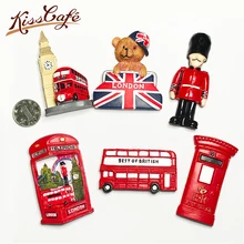 Creative Famous Landmark Britain Mailbox 3D Fridge World Travel Souvenirs Refrigerator Magnetic Stickers Home Decortion Gifts britain flag letter landmark pattern tassel scarf