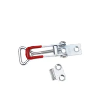 Регулируемый ящик для инструментов металлический замок с задвижкой защелка длина серебро+ красный