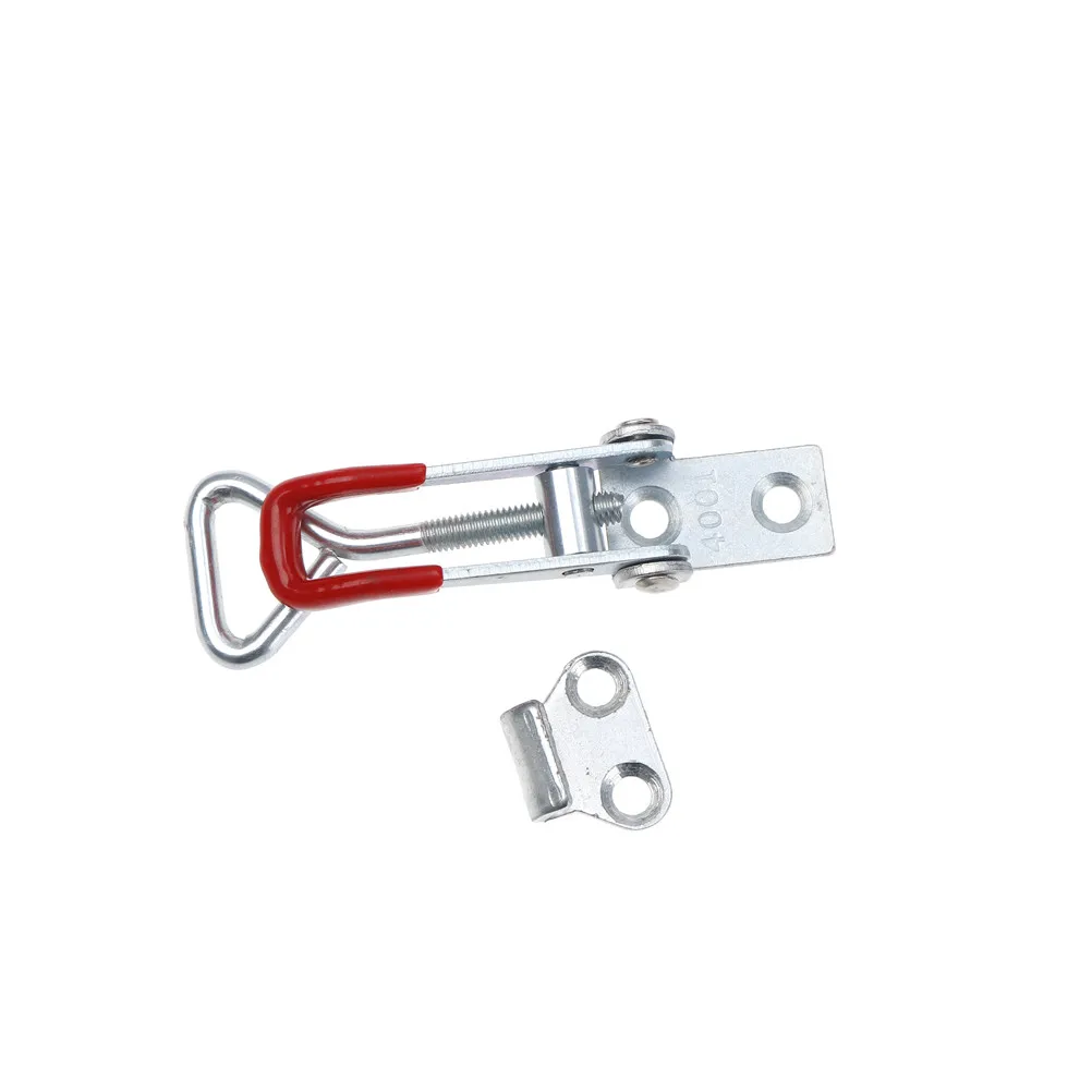 

Adjustable Toolbox Case Metal Toggle Latch Catch Clasp Length Silver+Red