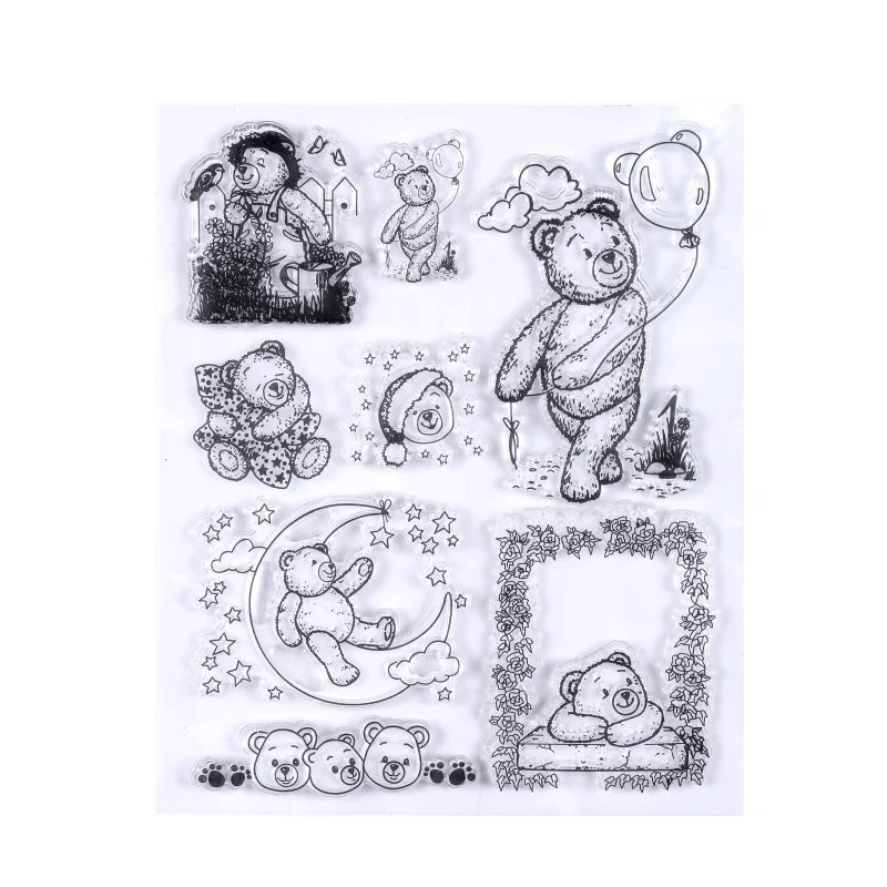 Lovely Cartoon Clear Transparent Stamp DIY Silicone Seals Scrapbooking Card Making Colorful Stamps New