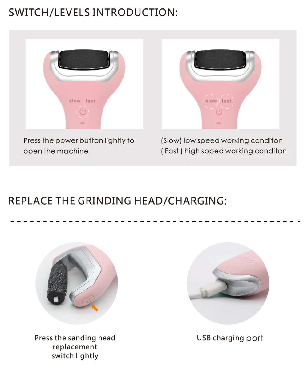 Akumulator Elektryczny Pilnik Do Stop Twarda Sucha Martwa Skora Skorek Skrobaczka Do Piet Homeuse Pedicure Pedi Narzedzie Stopy Skora Gladkie Rolki Foot Care Tool Aliexpress