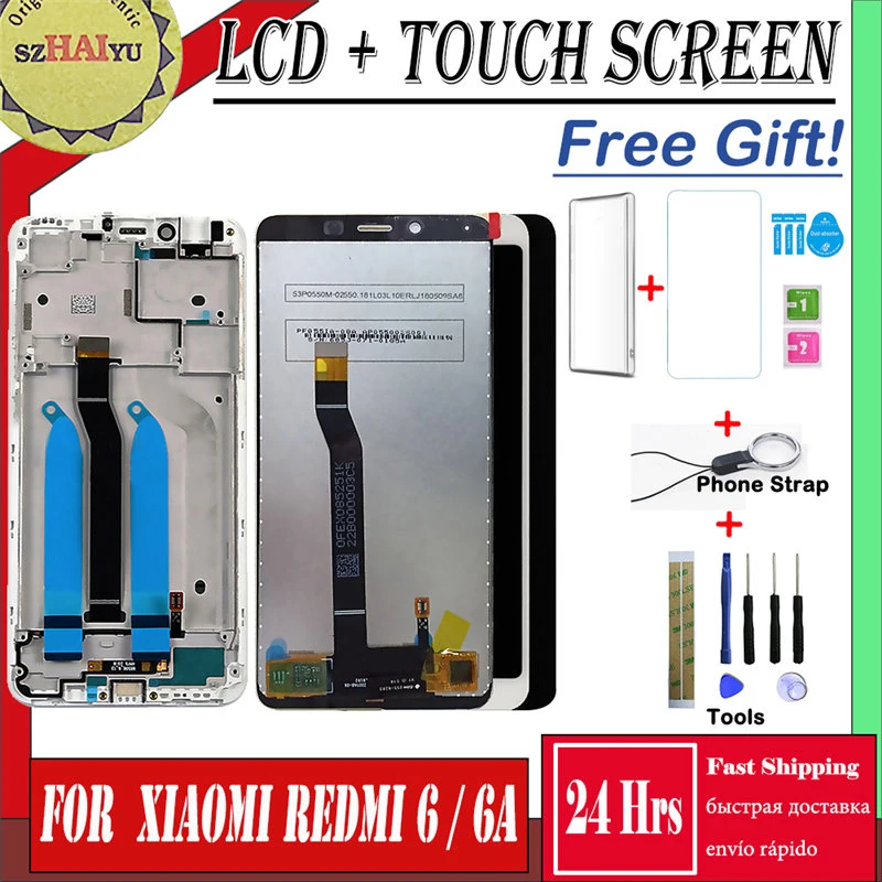 

LCD For Xiaomi Redmi 6 LCD Display Touch Screen Digitizer Replacement For Xiaomi Redmi 6A Screen Replacement Pancel Frame