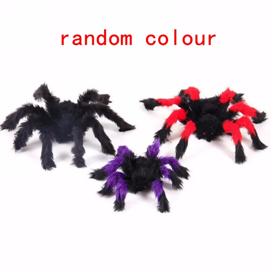 JX-LCLYL New Colorful Spider Halloween Decoration Haunted House Prop Indoor Outdoor Wide