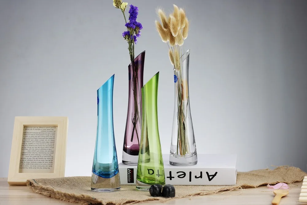 Прозрачная Модная креативная разноцветная стеклянная ваза настольная бутылка Террариум гидропонный Плантатор цветочный горшок DIY домашний Свадебный декор