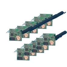 Mini controle remoto 433 mhz sem fio, transmissor de 1527 mhz com código de aprendizagem 433 ev1527 para portão, garagem, porta, luz de alarme controlador
