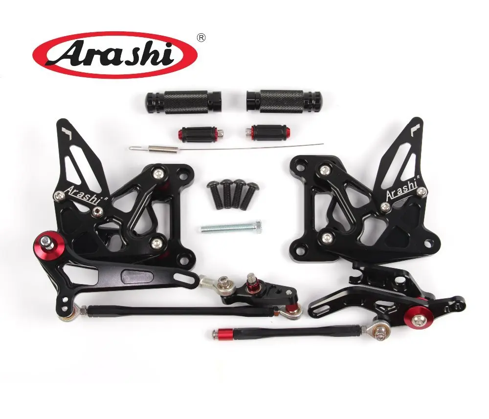 Arashi CNC Rider Rearset регулируемые Подножки для MV AGUSTA Brutale 675 800 ДРАГСТЕР 2012 2013 алюминий золото