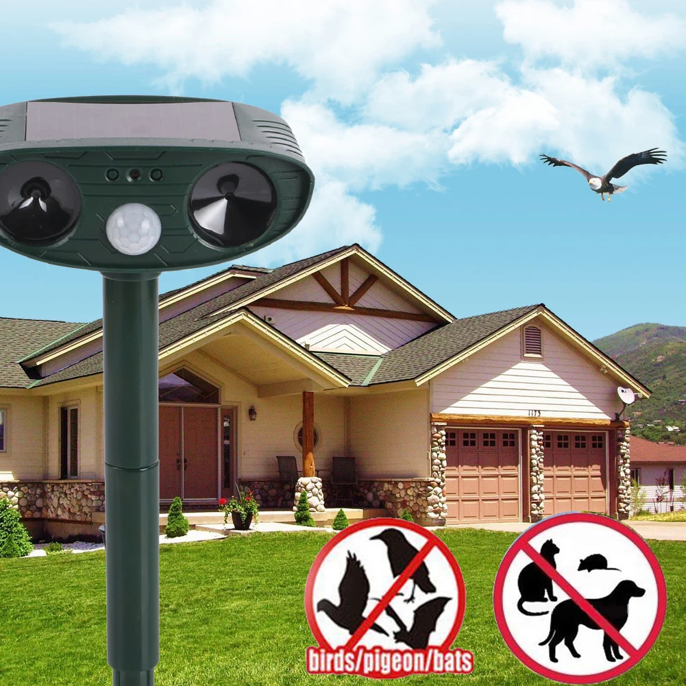 

Ultrasonic Dog Repeller Animal Dog Chaser Solar Power Deterrent Animal Scarer Dog Repellent PIR Motion Detector Garden Supplies