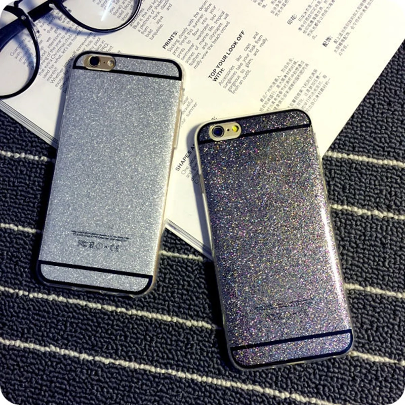 Для Apple iphone 6 s 5 5S Plus Case Bling Светя блеск Алмазный Симпатичные Цвета ТПУ Телефон