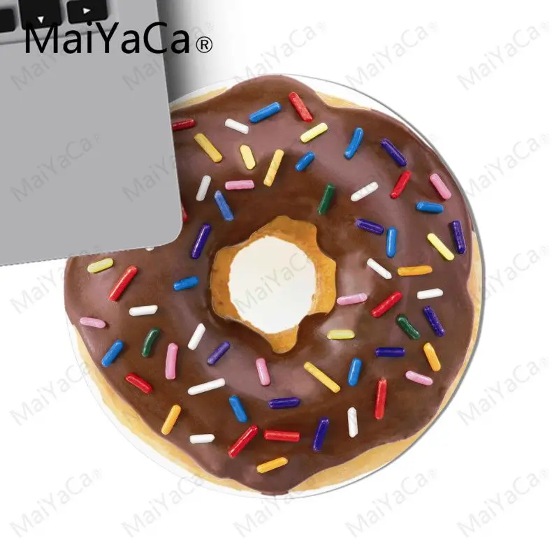 MaiYaCa заказной кожи вкусные красочные пончики Высокая скорость Lockedge коврик для мыши 200x200 мм 220x220 мм круглый коврик для мыши