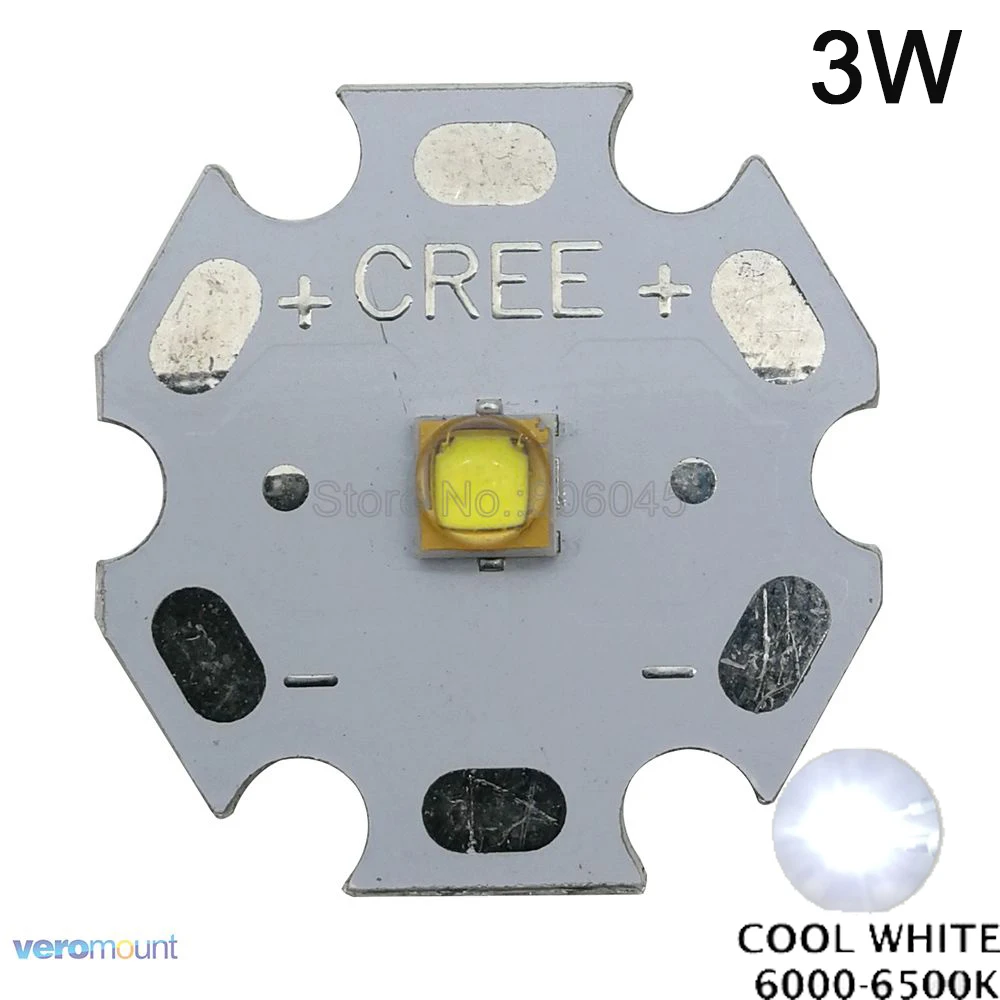 10x1W 3W 3030 чип Rebel холодный белый 7500 8000K высокой мощности Светодиодный светильник