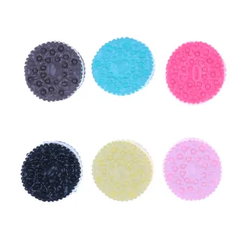 

10pcs Mixed Color Cookies Biscuit Miniature DIY Kawai Flatback Resin Cabochons Flat Back Resins Cabochon Decor Craft 7*17MM