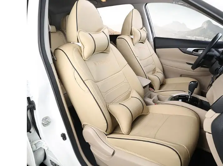 Beige Car Seat Covers Set Interior Covers Car Styling Cushion Protector