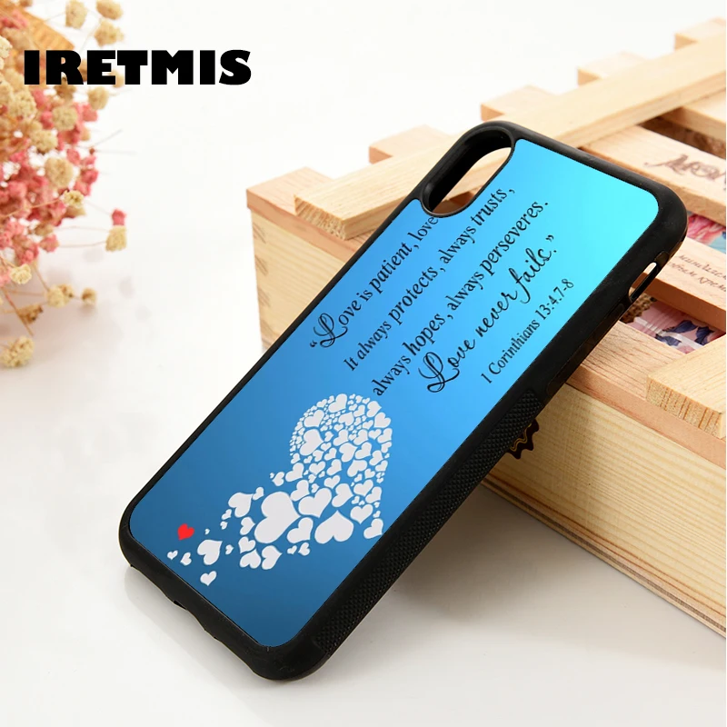 Iretmis 5 5S SE 6 6S силиконовый чехол для мобильного телефона iPhone 7 8 plus X Xs 11 Pro Max XR Библии