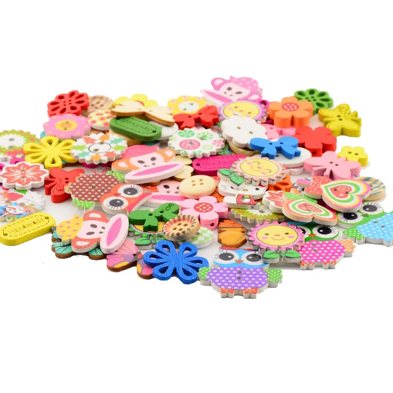 

#719 wooden Buttons 10pcs for crafts scrapbooking accessories decorativos botones de madera para manualidades