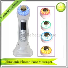 Magic 7 IN 1 Galvanic Ion Ultrasonic EMS Bio Led Light Facial Beauty Salon Skin Care Device Free Shipping