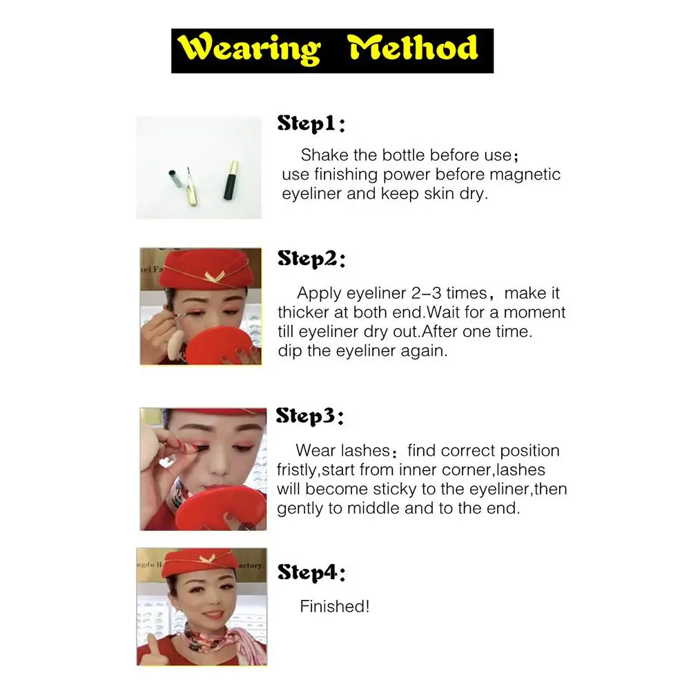 Magnetic Eyeliner With 3D Magnetic Eyelashes Black Waterproof Magnetic Liquid Eyeliner Magnetic Lashliner For Use