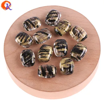 

Cordial Design 14*19mm 300Pcs Acrylic Beads/Jewelry Accessories/Gold And Black/Oval Shape/Hand Made/Print Bead/Earring Findings