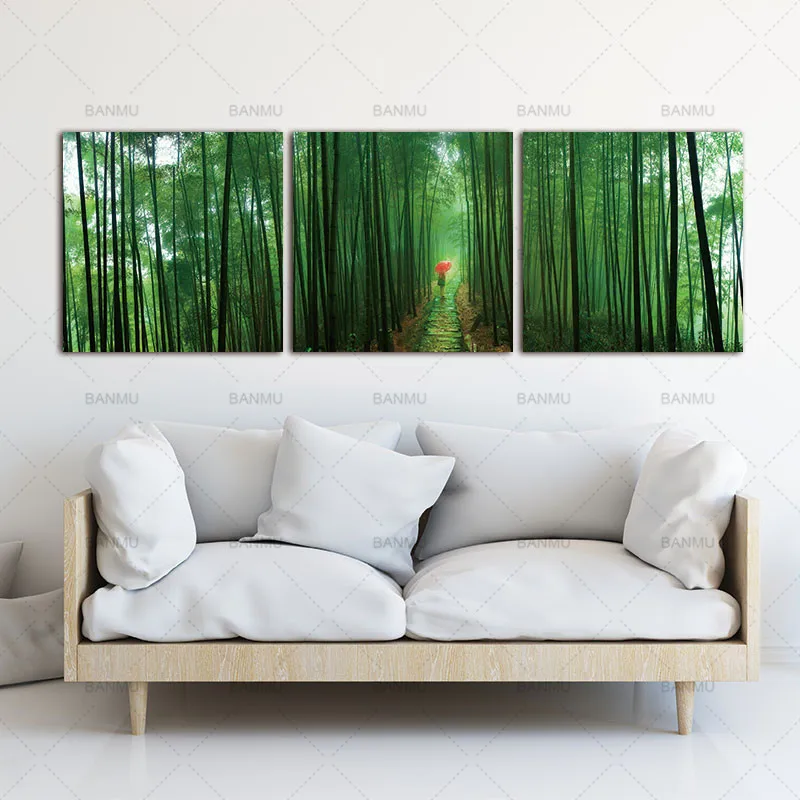 Canvas Paintings Wall Art Picture Printed Bamboo Landscape Modern
