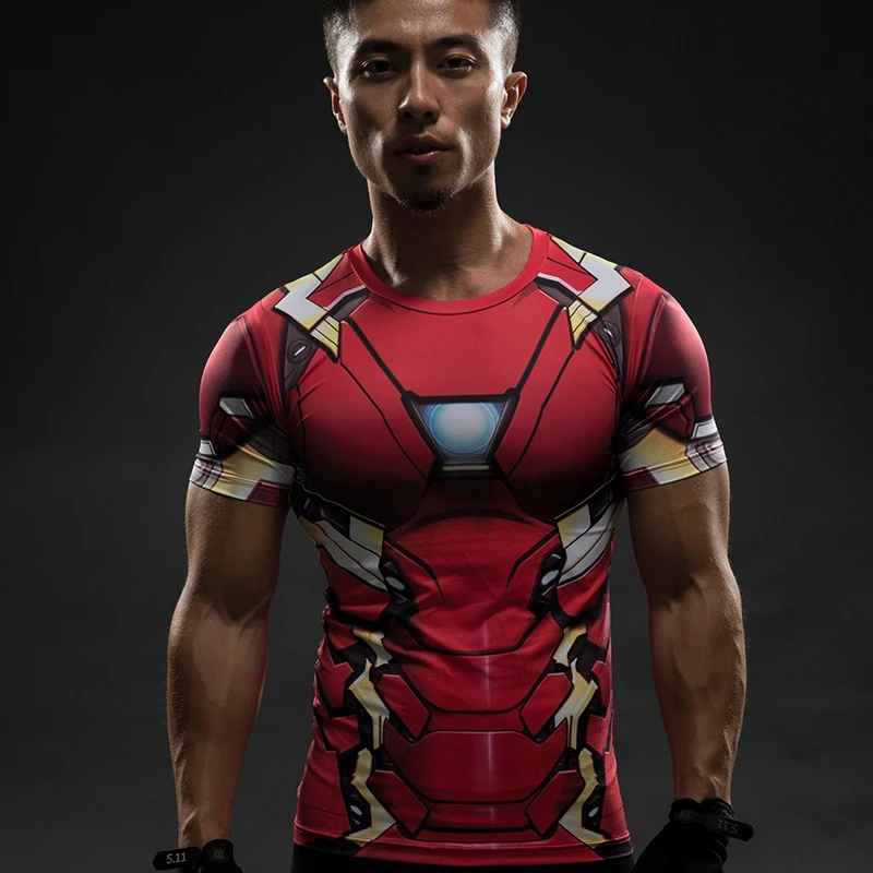

Marvel T Shirt Captain America Civil War Tee 3D Printed T-shirts Men Compression Avengers 3 Short Sleeve Fitness Clothing Male