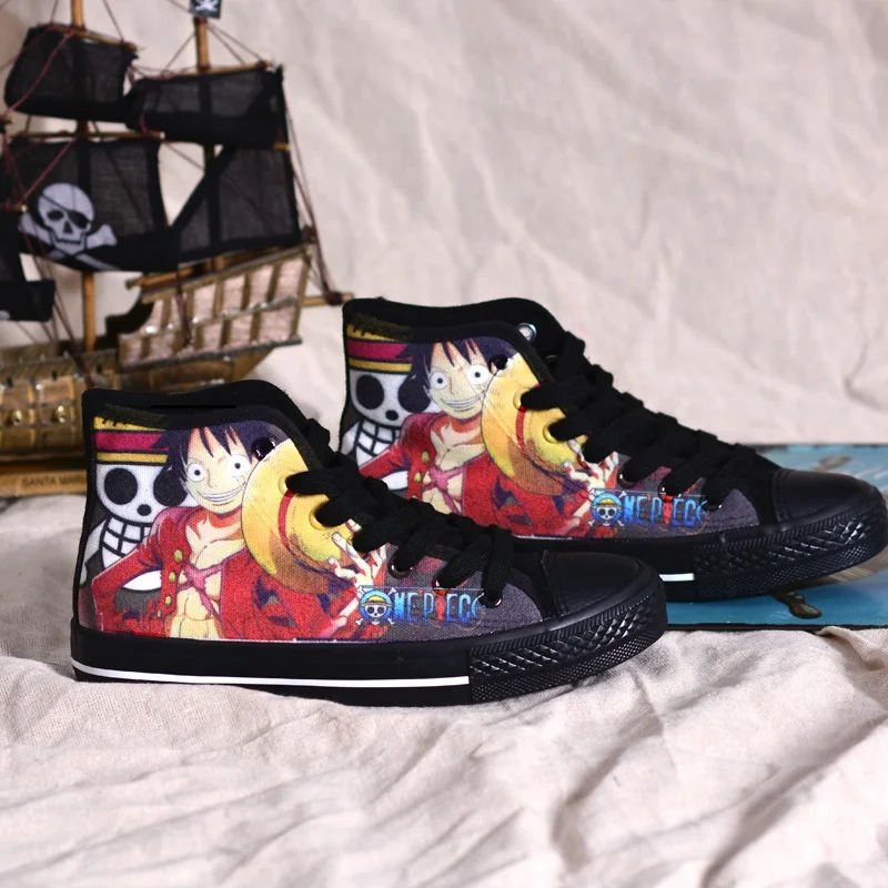 

High-Q Unisex Anime Cos ONE PIECE Monkey D Luffy 3D Print plimsolls canvas shoes rope soled shoes