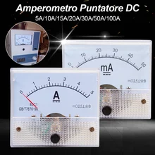 Измеритель тока постоянного тока аналоговые панели 5A 10A 20A 30A 50A 100A Амперметр тестер механические амперметры измерительные инструменты