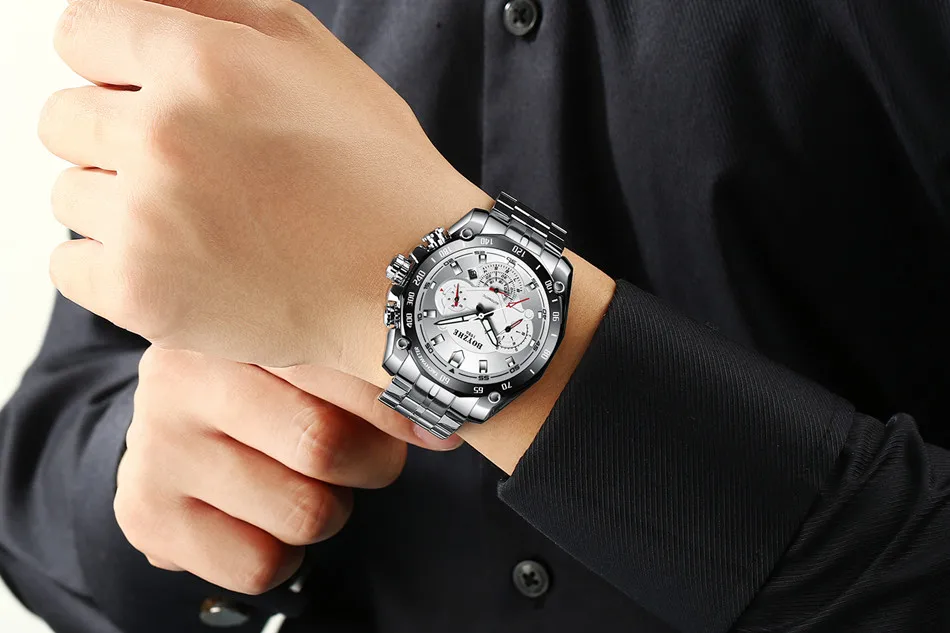 BOYZHE Хронограф Мужские автоматические часы лучший бренд класса люкс наручные механические Спортивные часы самоветер Прямая поставка Relogio