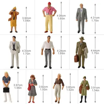 20pcs All Standing O Scale 1:43 Painted Figures Passengers P4304
