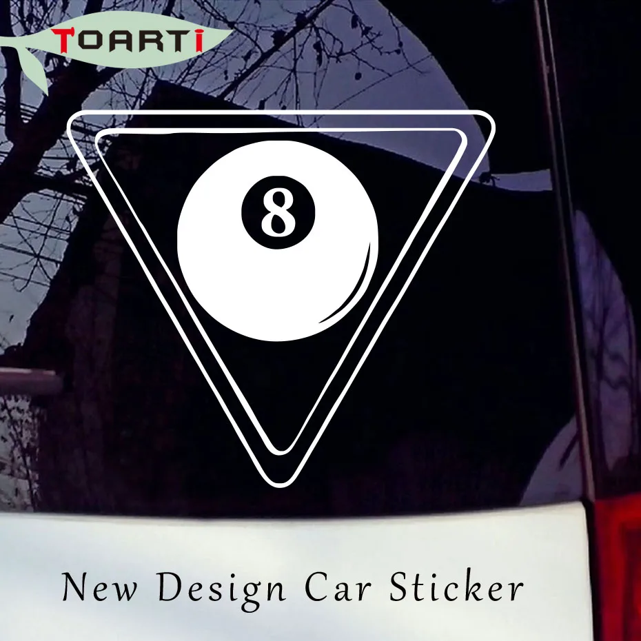 Забавные наклейки на бампер для автомобиля с восьмым шариком и стойкой