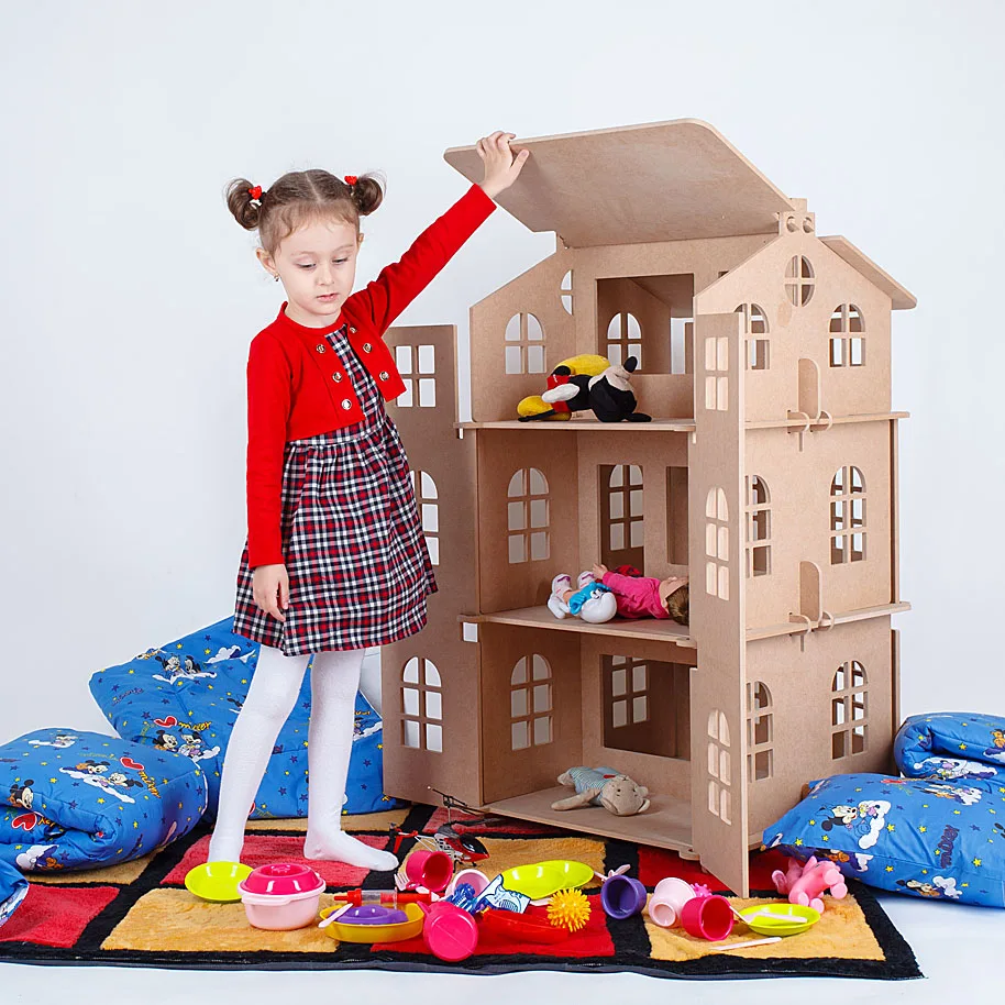 Cena Dom dla lalek dom dla zabawek najlepszy prezent dla dziewczynki domek zabawkowy dla lalek dom dla lalek akcesoria dla lalek blok część puzzle action 000 311