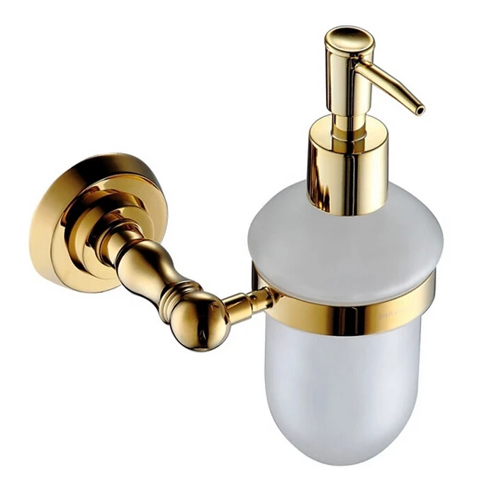 Free shipping brass gold soap dispenser holder, liquid soap dispenser