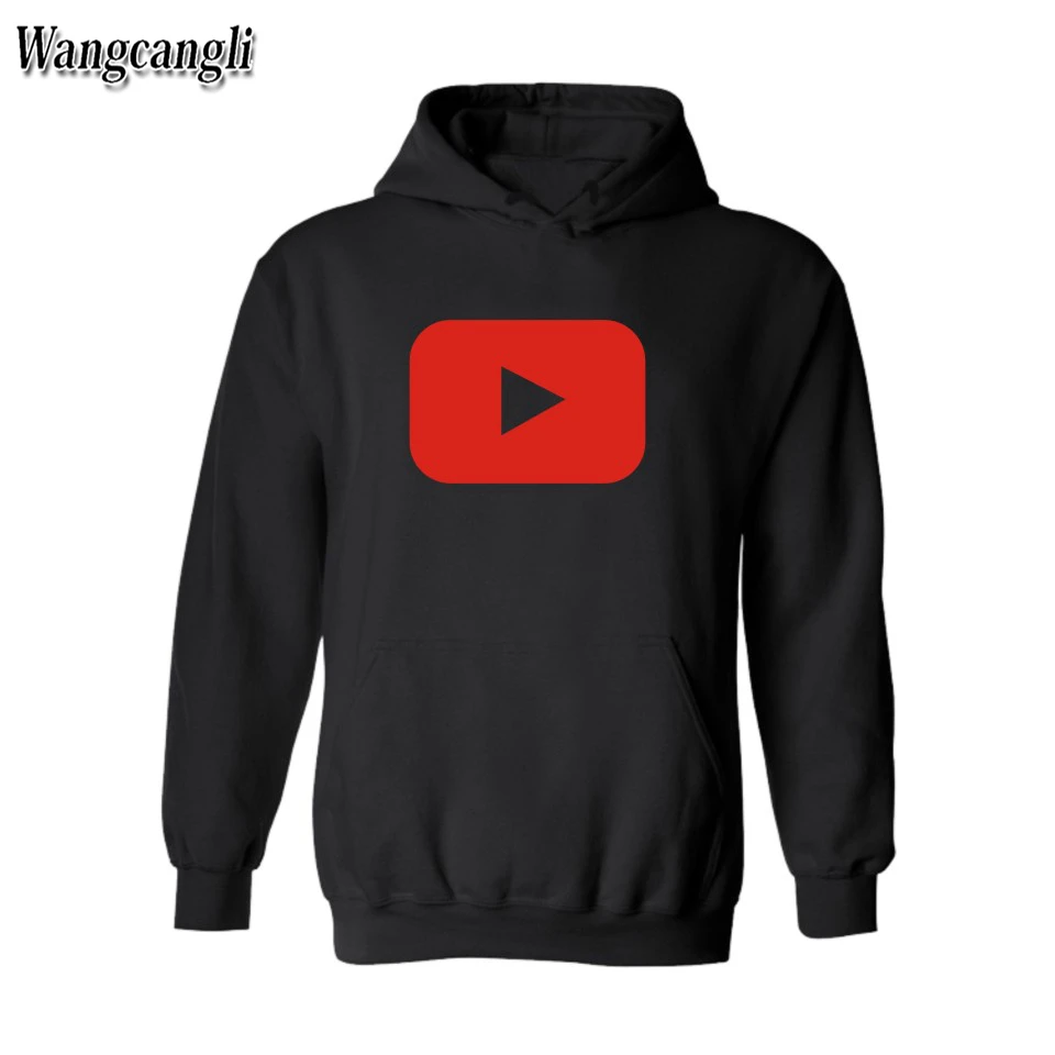 Wangcangli 2017 Новый YouTube Толстовки Для мужчин зимние Стиль хлопок в видео для
