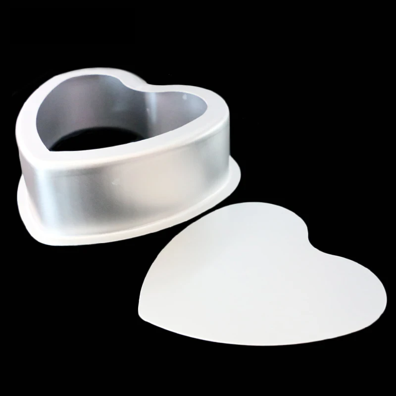 6Inch baking cake pans Anodized Aluminum heart shape Cupcake Pan Cake