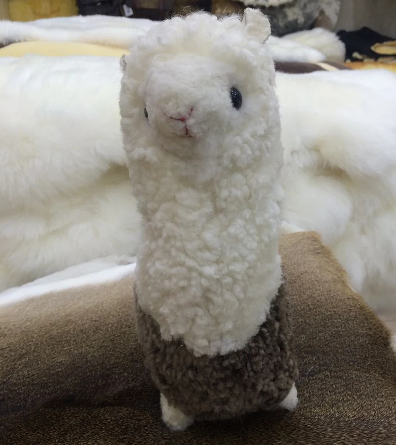 Stuffied Альпака животных мягкие плюшевые Alpacasso игрушка 100 фактический овец шерсть альпака подарки