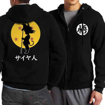 

Japanese Anime Dragon Ball Z Coat Men Zipper Hoodies 2018 Spring Autumn Men Jacekt Men Sweatshirt Casual Plus Size Men Tracksuit