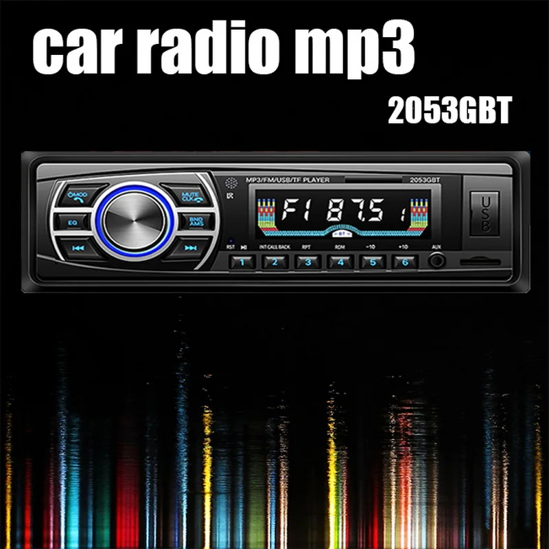 1 Din OLED цветной экран Поддержка USB/SD/карт-ридер автомобильный радиоприемник FM Тернер Bluetooth автомобильный стерео Aux-in 12 V автомобильный mp3-плеер