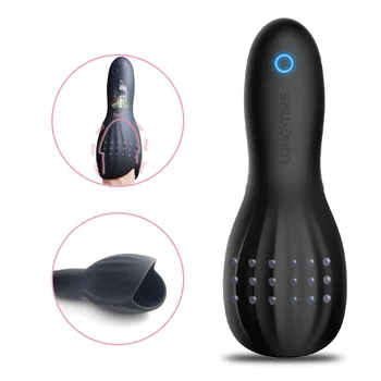10 Modes Glans Vibrator Penis Massager Exerciser 2 Type Male Masturbator Ejaculation Delay Last Trainer Adult Sex Toys for Men 6