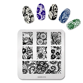 Новое поступление, 1 шт., шаблоны для дизайна ногтей, красивый дизайн, пластины для штамповки ногтей, пластина для нанесения лака для ногтей, инструмент для маникюра - Цвет: 19