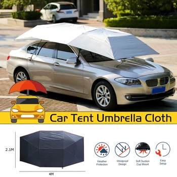 

Waterproof Anti UV Full Automatic Outdoor Car Vehicle Tent Umbrella Sunshade Roof Cover Car Umbrella Sun Shade Cloth Replaceable