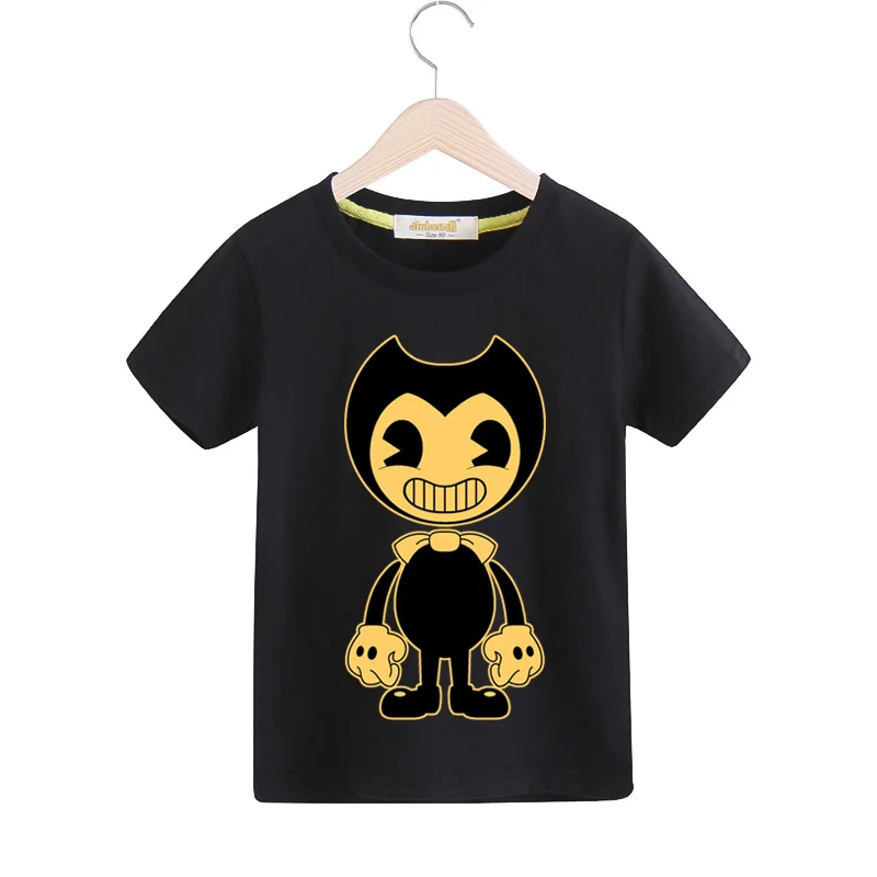 

Kids Cartoon Bendy Game Print Tees Top Costume For Boys Summer Shirt Clothing Girls Clothes Children T-shirts Baby T Shirt TX109