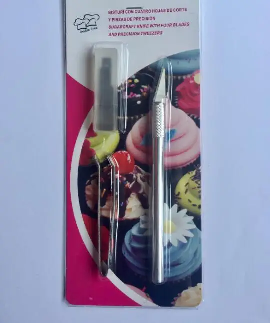 

New Arrival 1 set Cake Flower Modelling silicone mini icing knife Tools fondant X knife Decorating Sugar Craft modelling tools