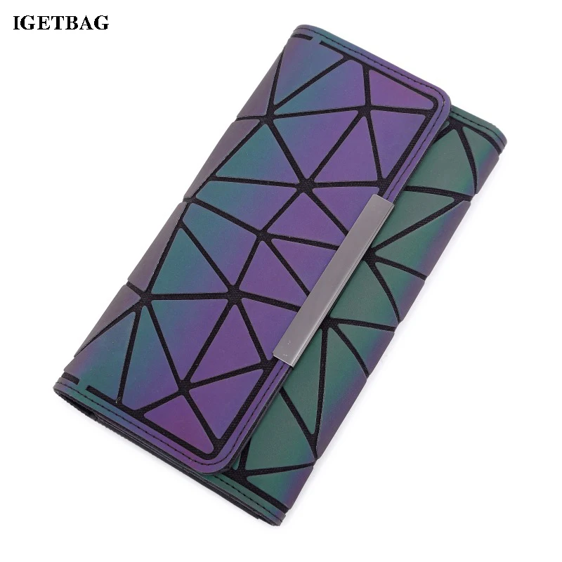 

Purse bao bag Geometric Wallet women's Long Clutch Wallets Money Bag Three Folds Wallet Ladies Card Holder carteira portfel