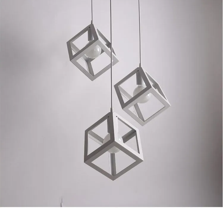 Винтажные кубические подвесные светильники Северной Европы промышленные