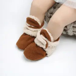 Обувь для мальчика модная детская обувь теплая детская обувь первые ходунки на мягкой подошве для младенцев теплая Повседневная обувь на