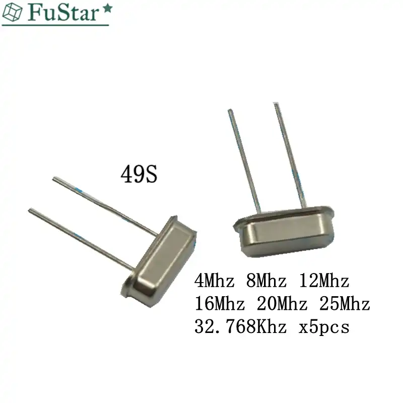 Smd Oscilador de Cristal 16 valor Surtidos 4mhz ~ 48mhz HC-49 nos Kit 80pcs