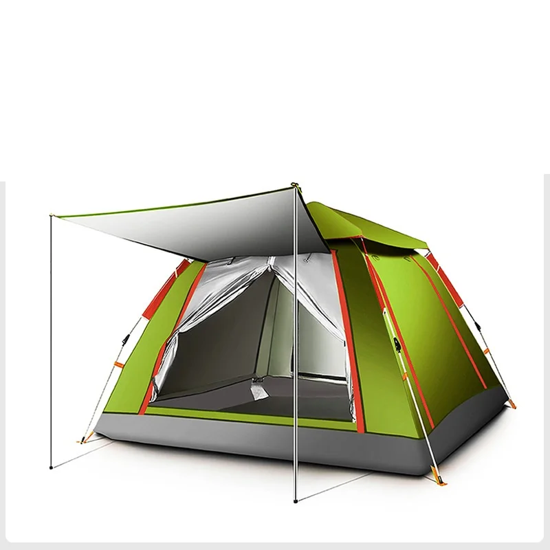 Проводник Открытый Автоматический открывающийся тент ветровка палатка Толстая непромокаемая двухслойная семейная палатка AA12021