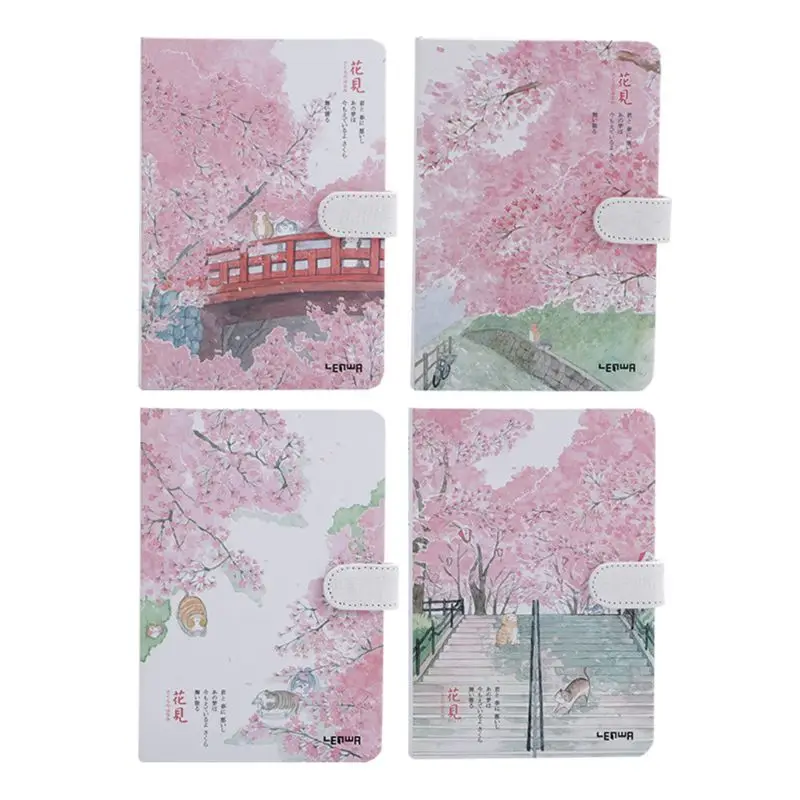 

Vintage Magnetic Notebook Chinese Style Blank Thicken Sketch Book A5 Painting Graffiti Diary Planner Agenda Notepad Stationery