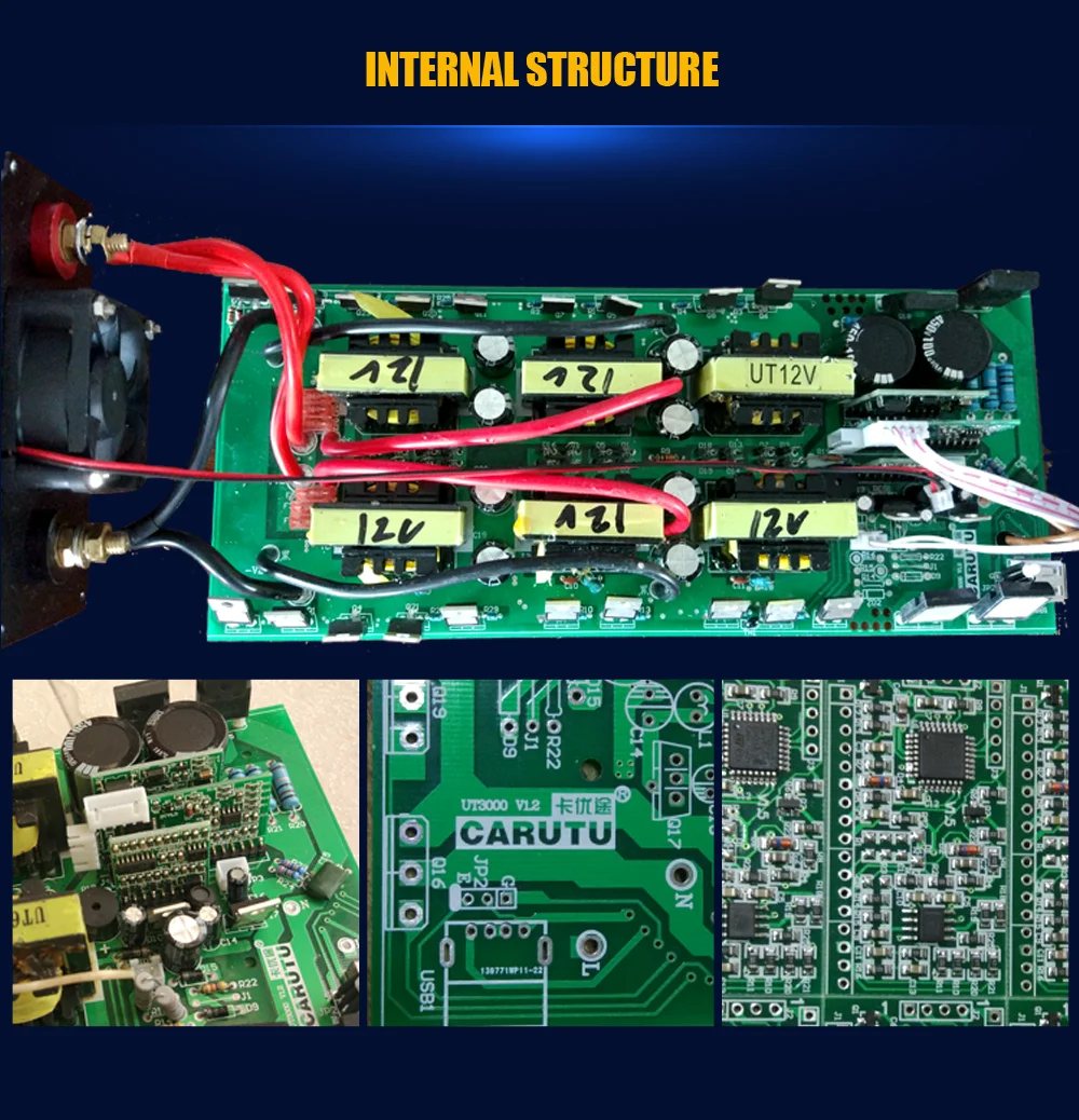 peak power 1200W solar power inverter 12V 24V 220V 230V inveter modified sine wave with latest P-1/2/3/4/5 fault code display