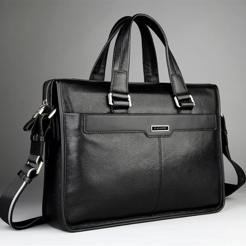 Men Genuine leather briefcase for 15.6 inch notebook computer 15.6 inch laptop bag